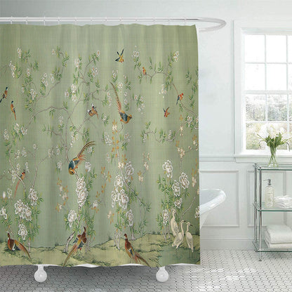 Artistic Nature-Themed Shower Curtain Kalsten