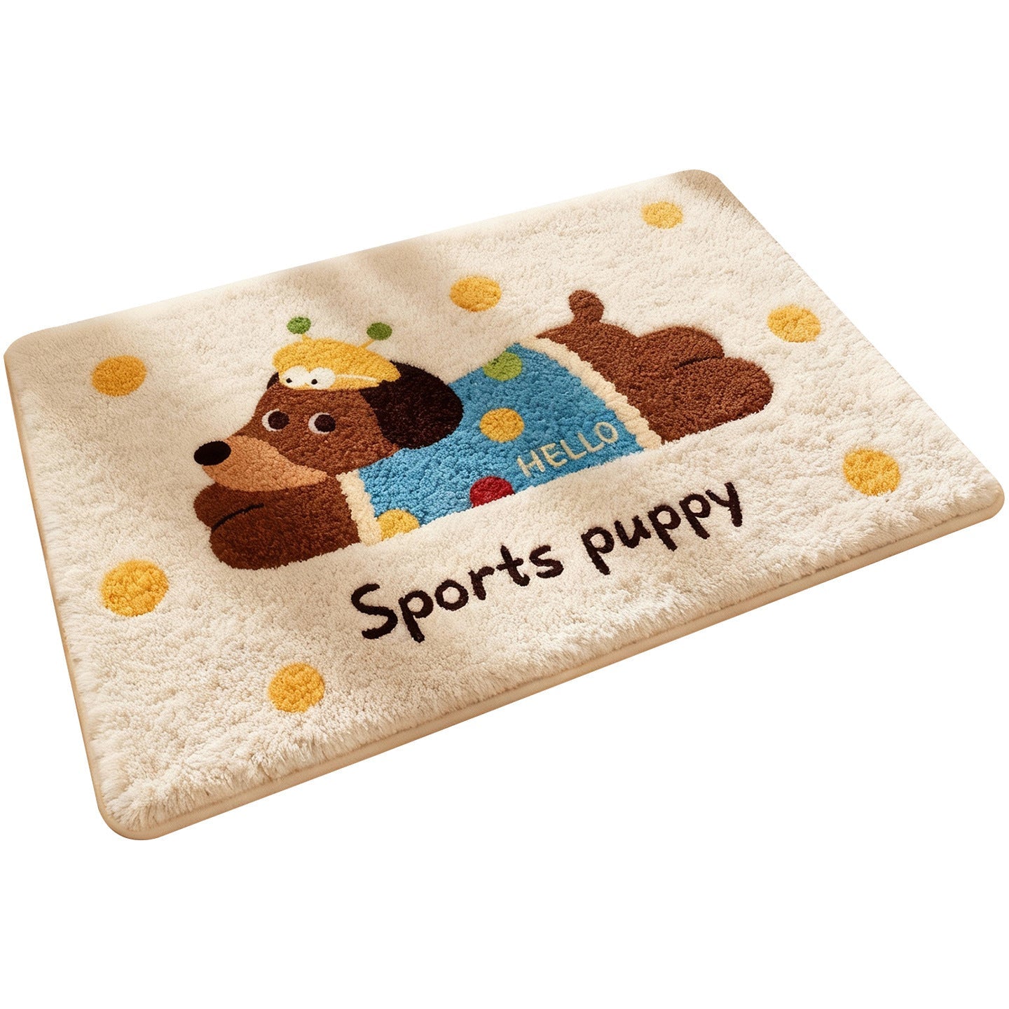 Cartoon Dog-themed Bath Rug
