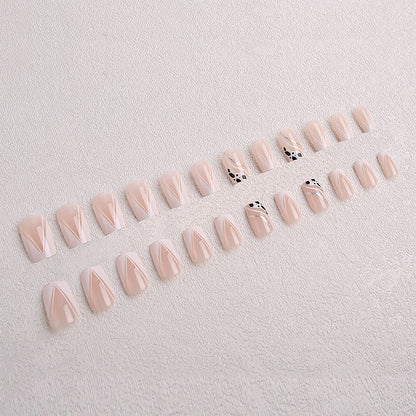 Artificial nail set with geometric accents and elegant design Acalora