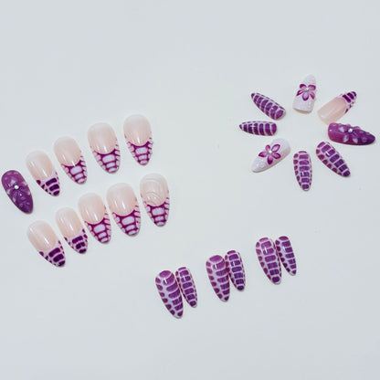 Premium Floral Press-On Nails Acalora