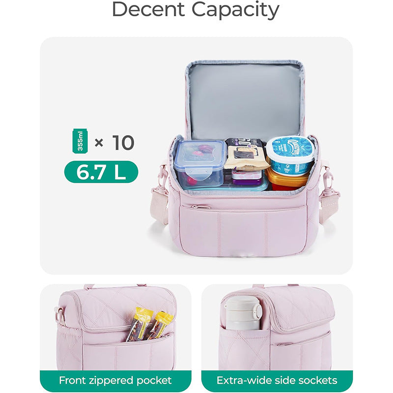 Quilted Insulated Lunch Bag Acalora