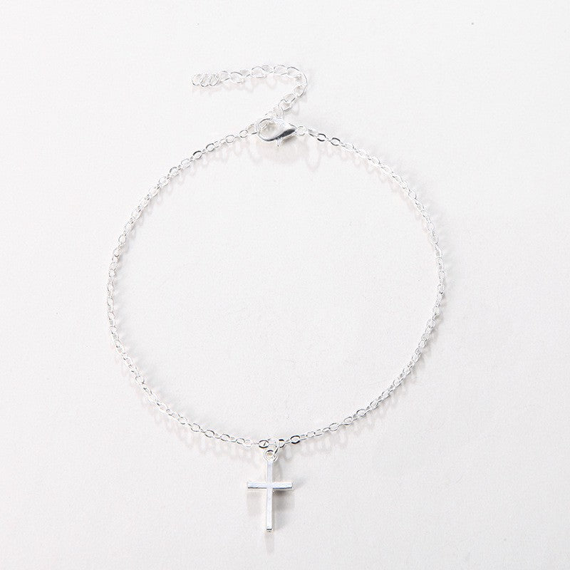 Delicate Cross Charm Bracelet Acalora
