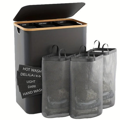 High-quality laundry basket with lid and handle Acalora