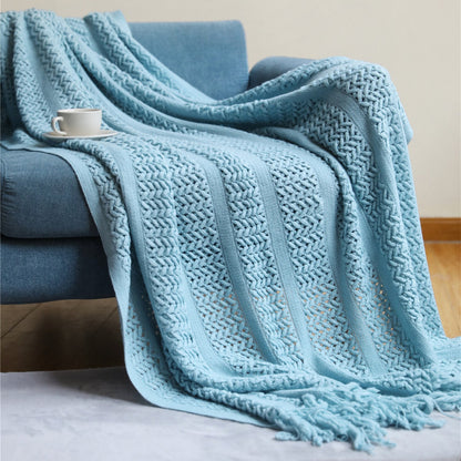 Premium Handcrafted Fringe Throw Blanket