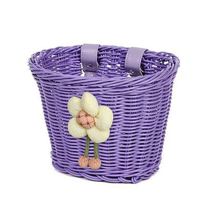Floral-Embellished Bicycle Basket Bowlift