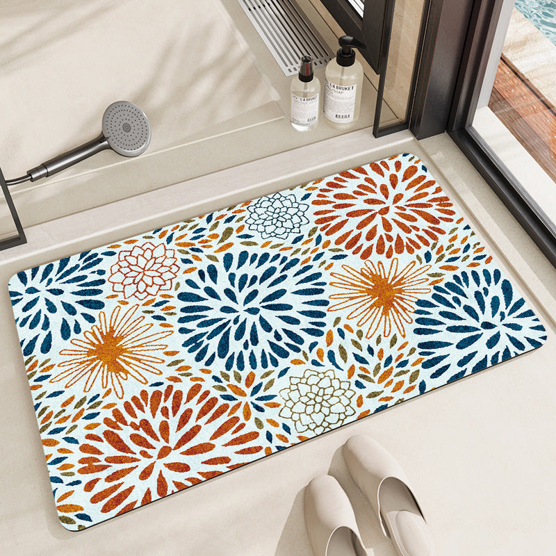 Abstract Geometric Pattern Bath Mat Acalora