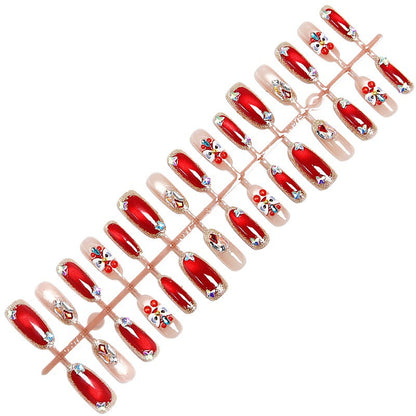 Elegant artificial nails with festive decor Acalora
