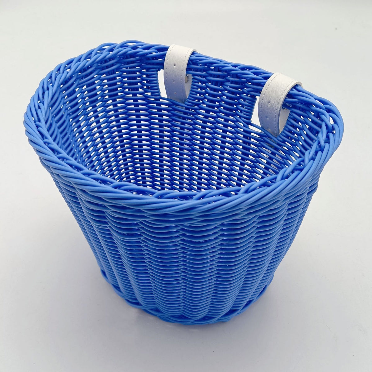 Decorative Woven Storage Basket with Leather Handles Acalora