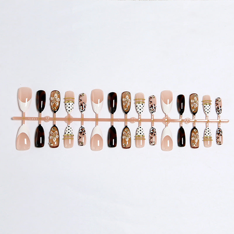 Artificial Nail Set with Floral and Glamorous Design Acalora