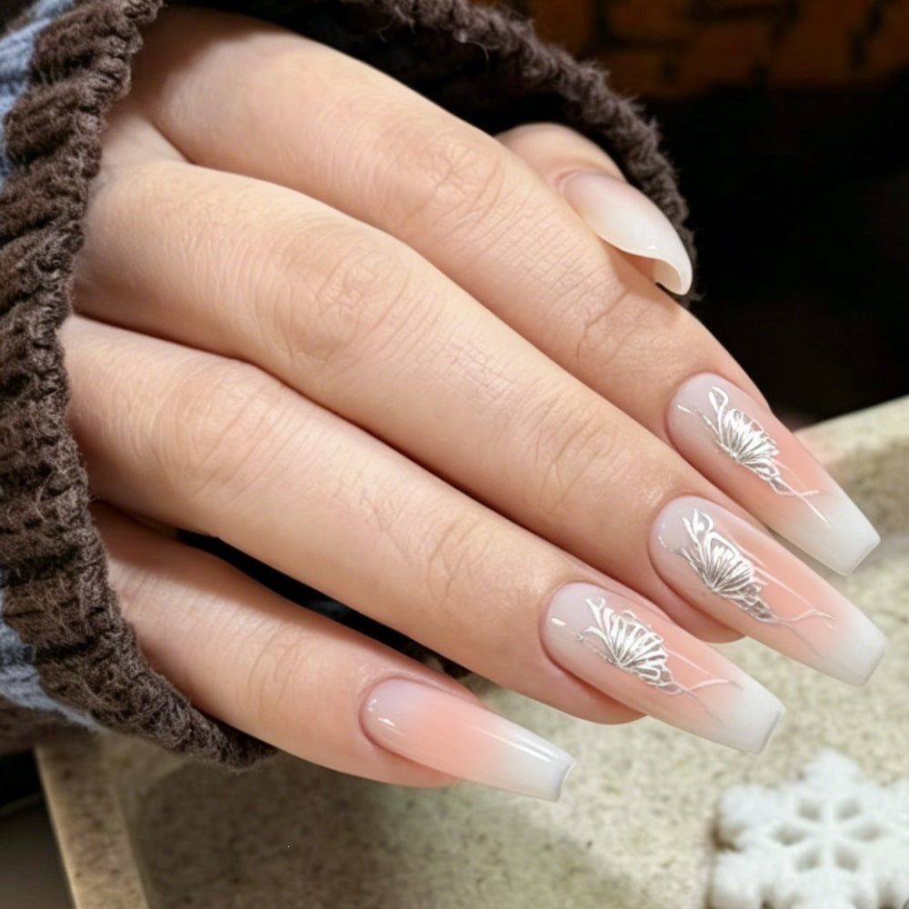 Artifical nails with elegant butterfly design Acalora