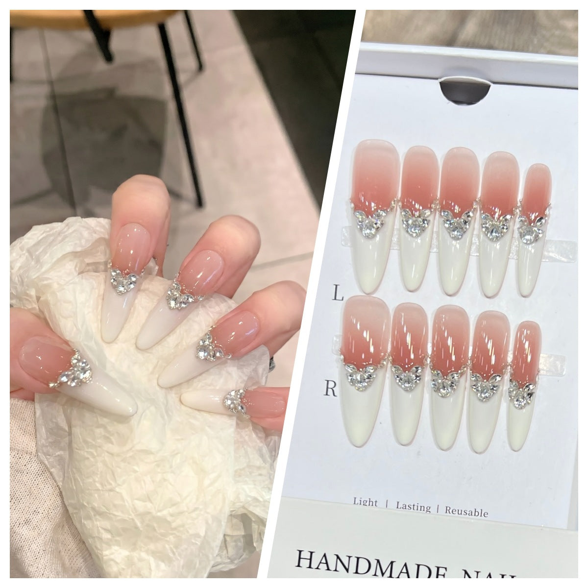 Elegant Stiletto Press-On Nail Art Set Acalora