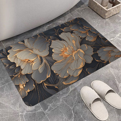 Floral Print Bath Mat