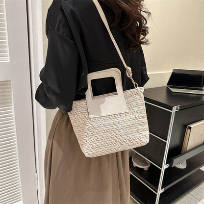 Modern Textured Woven Handheld Bag Acalora