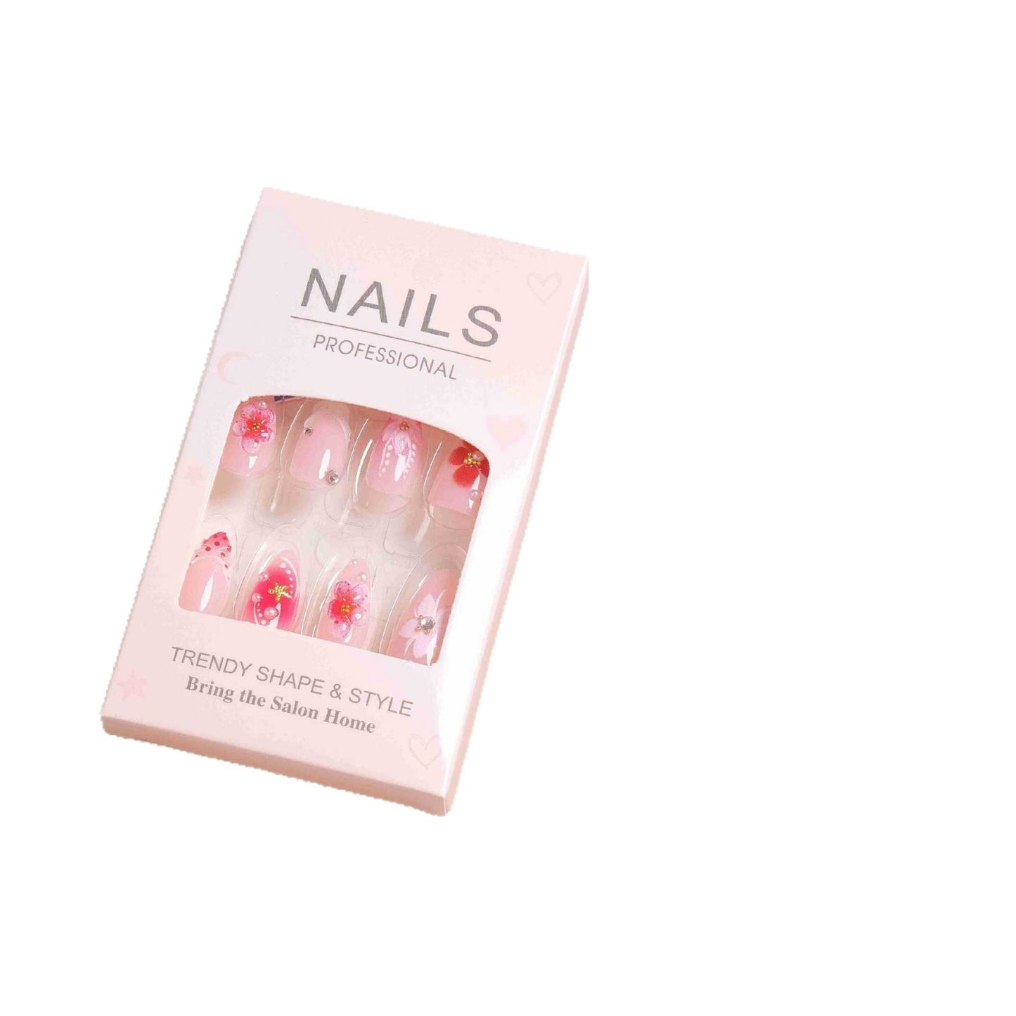 Elegant Floral Design Press-On Nail Set Acalora