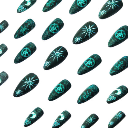 Mystical Patterned Nail Art Acalora