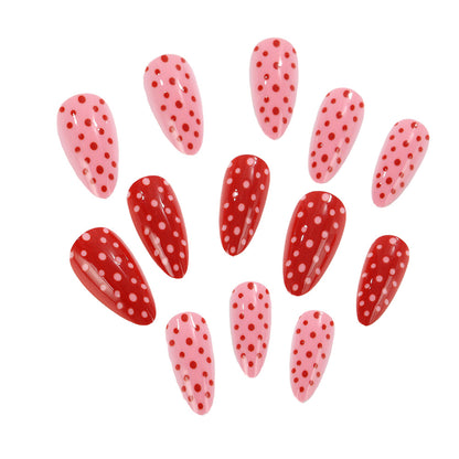 Artificial nails with trendy Polka Dot Design Acalora