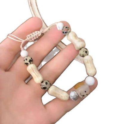 Cute Dog Bone Bead Bracelet Acalora