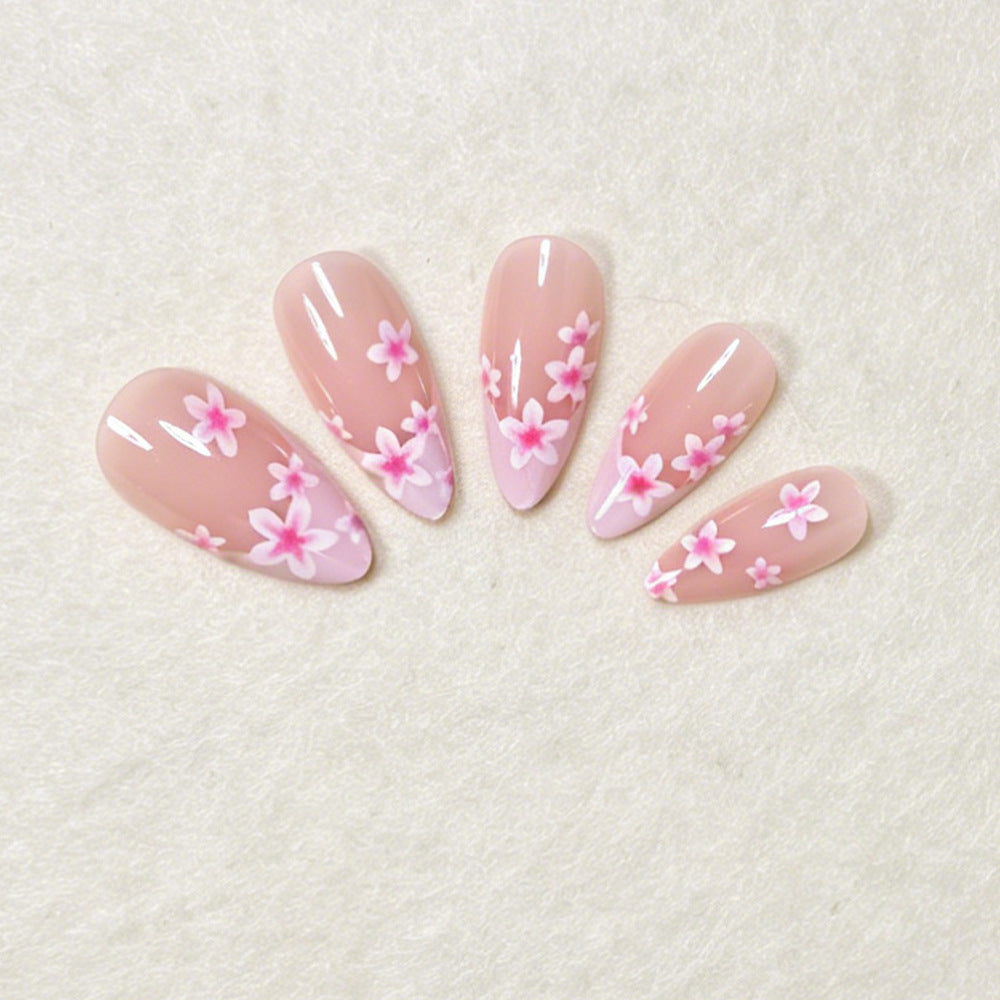 Floral Accent Stiletto Nail Art Set Acalora