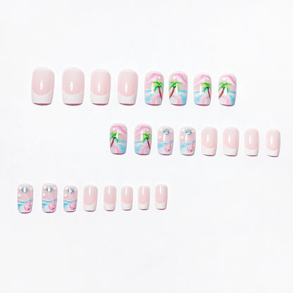 Tropical Ocean-Themed Nail Art Acalora