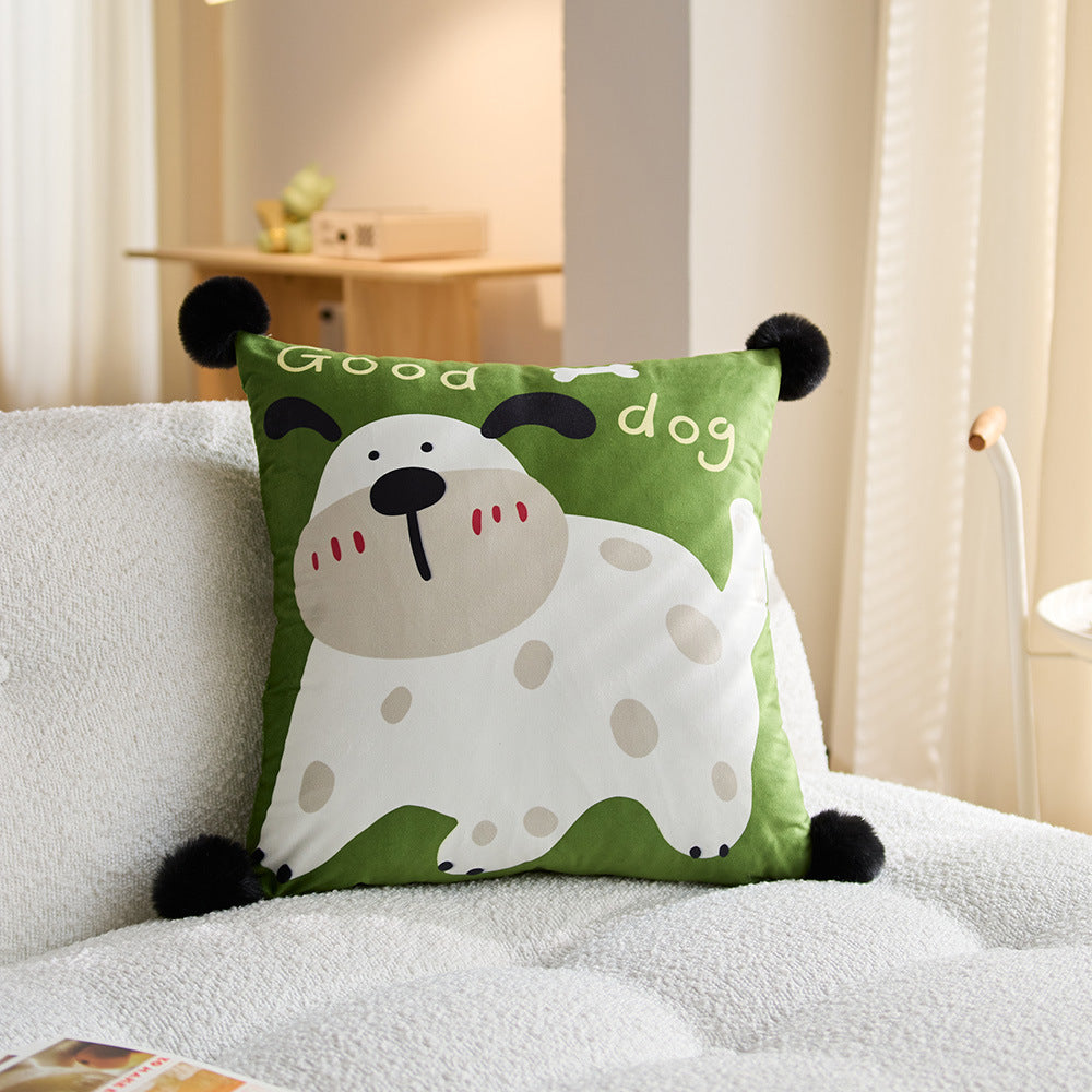 Decorative Rabbit Graphic Throw Pillow