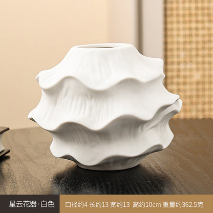Artistic Wave-Shaped Ceramic Vase