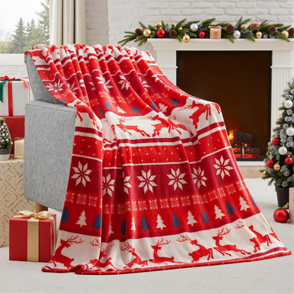 Skanto | Christmas Blanket Soft Flannel Christmas Plush Holiday Throw