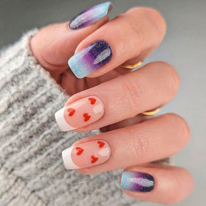 Nail Art Set with Romantic Heart Design Acalora