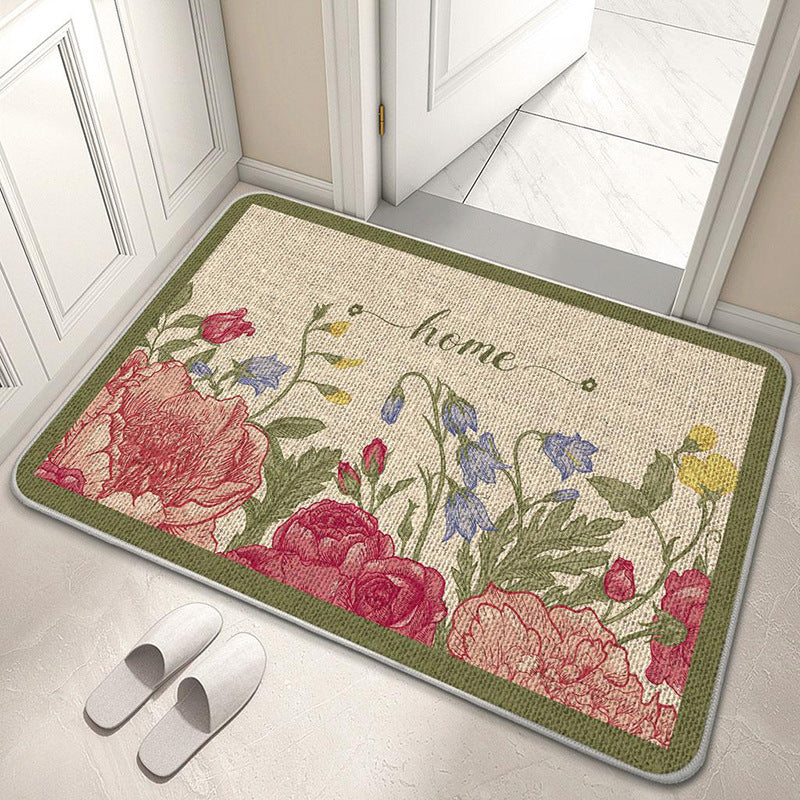 Decorative Floral Welcome Mat