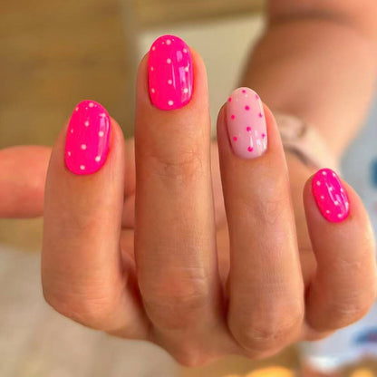 Playful Polka Dot Press-On Nail Set Acalora