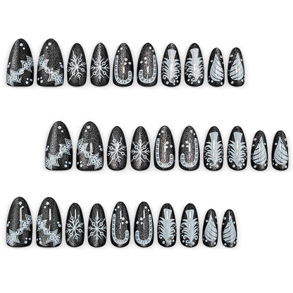 Artificial nails with festive winter design Acalora