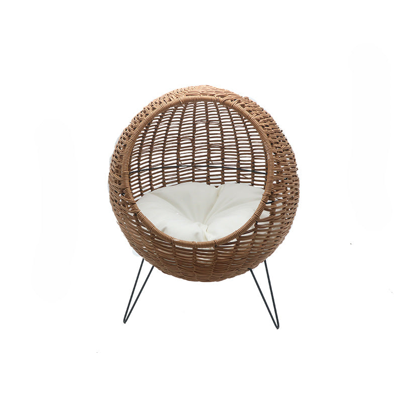 Cat Bed with Stylish Rattan Design Acalora