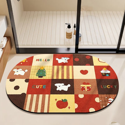 Cute Bear-Themed Bath Mat