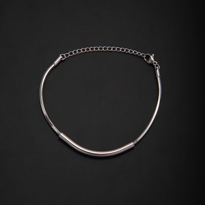 Elegant Minimalist Silver Chain Bracelet Acalora