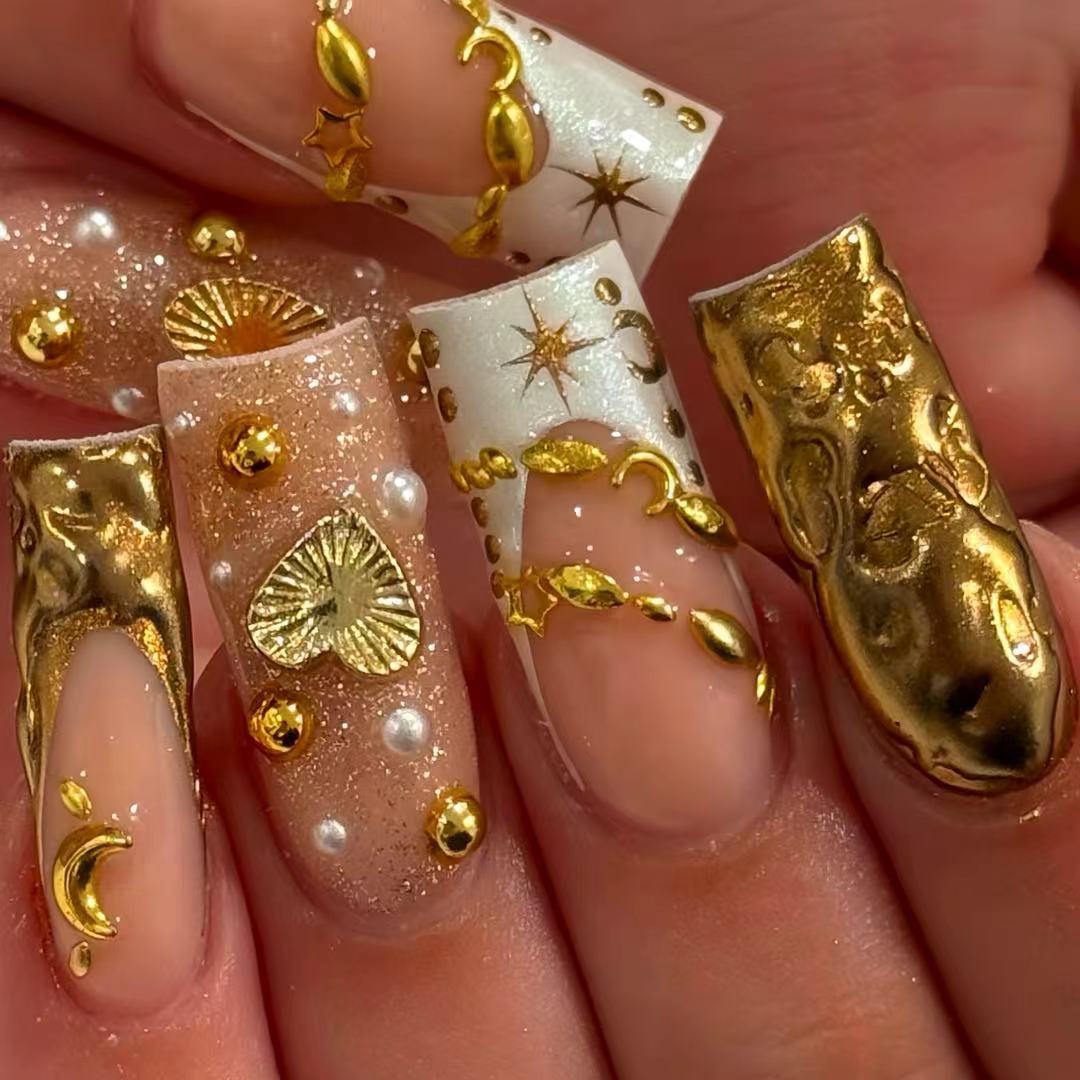 Premium Decorative Press-On Nail Art Acalora
