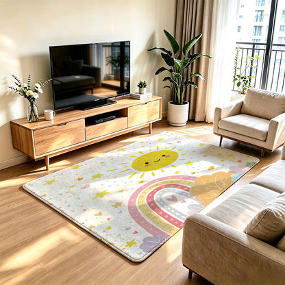 Unisex Playful Rainbow Area Rug