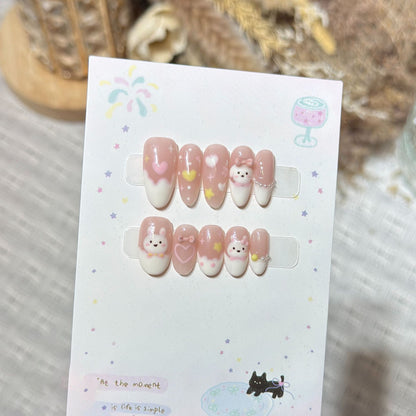 Playful Cartoon Character Nail Art Set Acalora