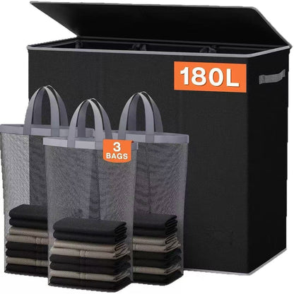 Laundry separation system with practical shopping bags Acalora