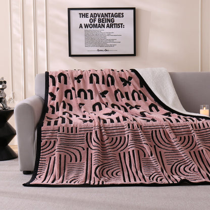 Chic Floral Pattern Throw Blanket