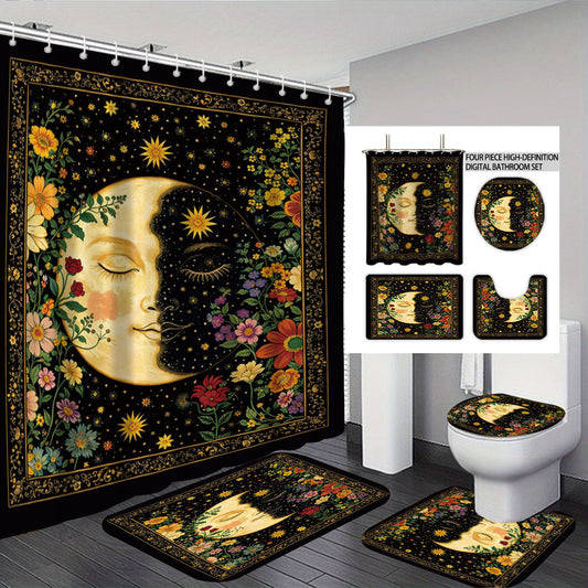 Artistic Highland Cow Bathroom Set