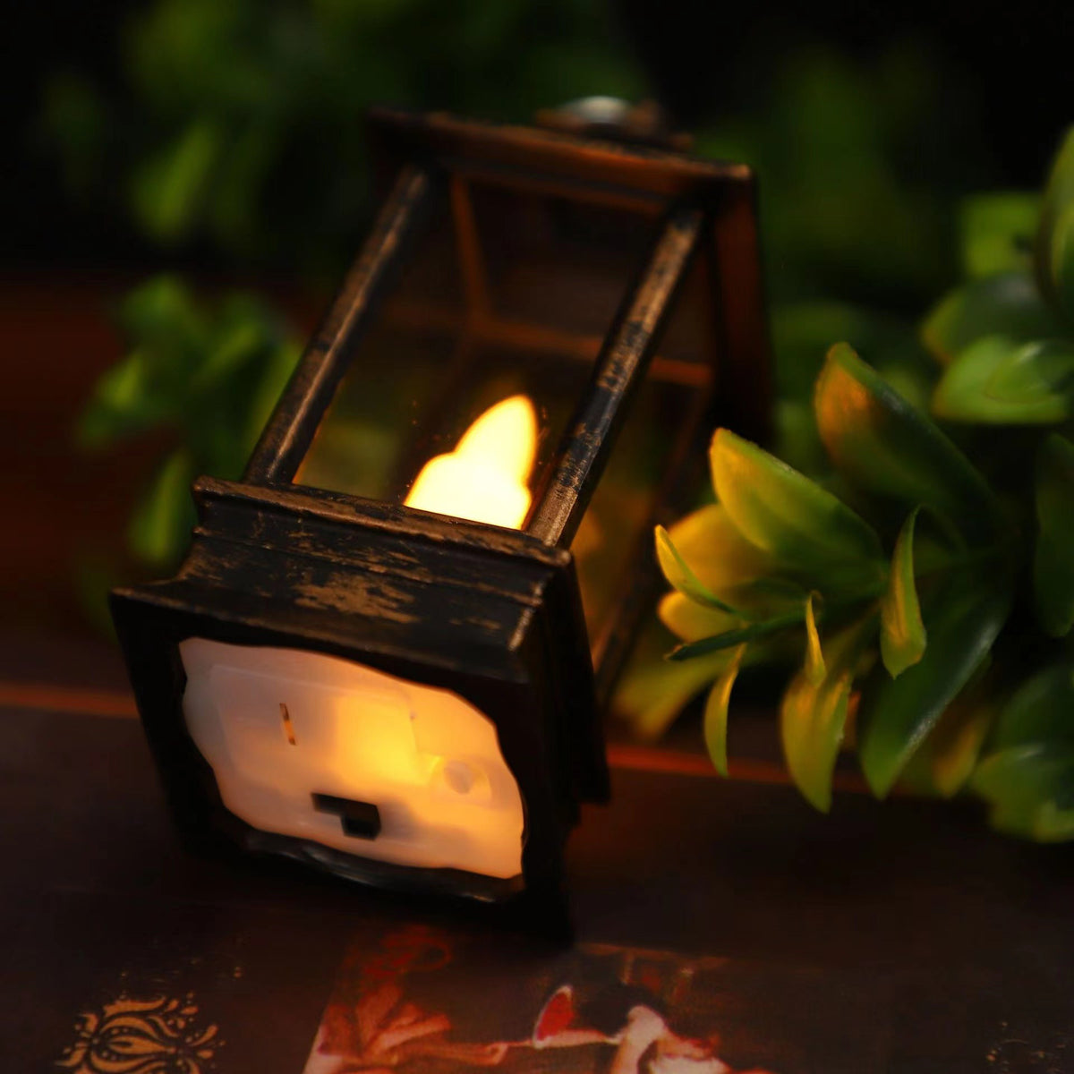 Compact LED Flicker Lantern Keychain and Tabletop Accent Acalora