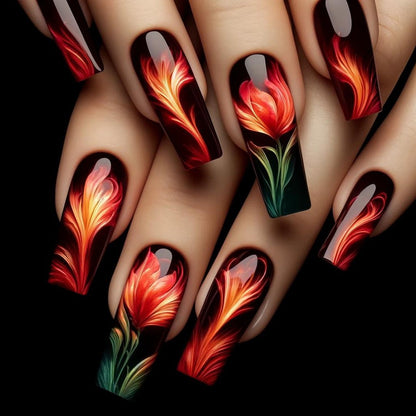 Artificial nails with floral accent Acalora 1788541978