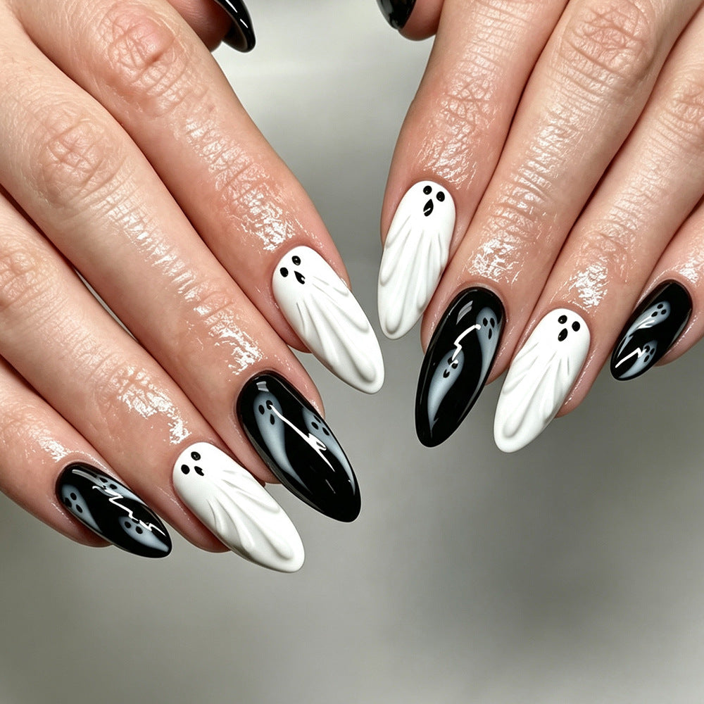Halloween Ghost Nail Art Acalora