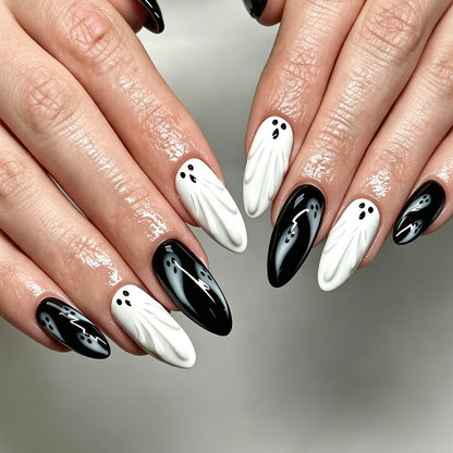 Halloween Ghost Nail Art Acalora