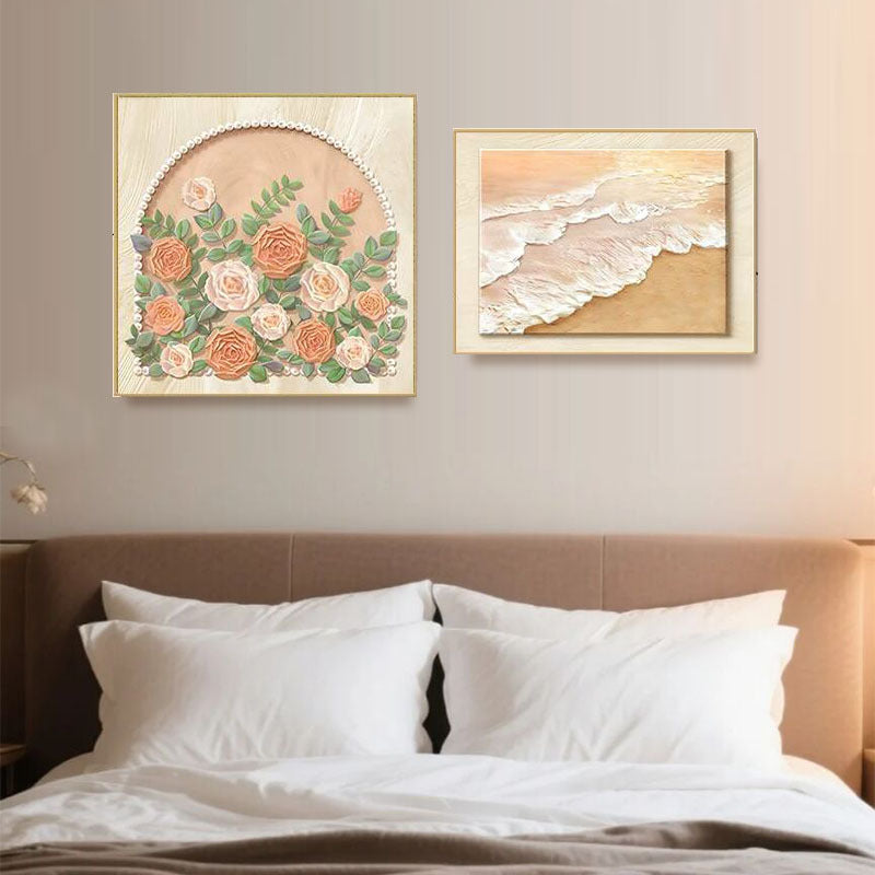Elegant Floral Relief Wall Decor