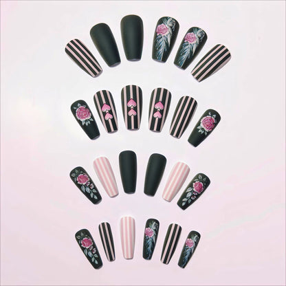 Romantic Floral Design Nail Art Acalora