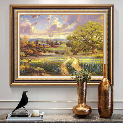 Framed Picturesque Countryside Landscape Artwork