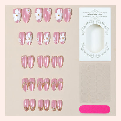 Elegant Floral Design Press-On Nail Set Acalora