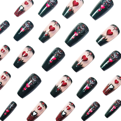 Romantic Heart-Inspired Nail Art Set Acalora