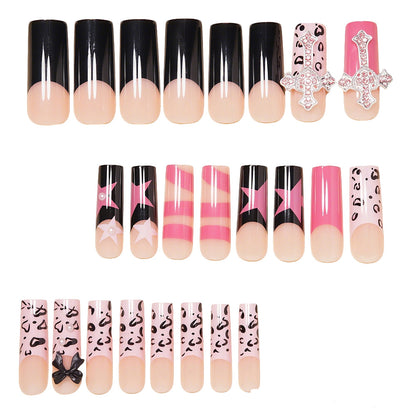 Decorative Cross and Bow Nail Art Acalora