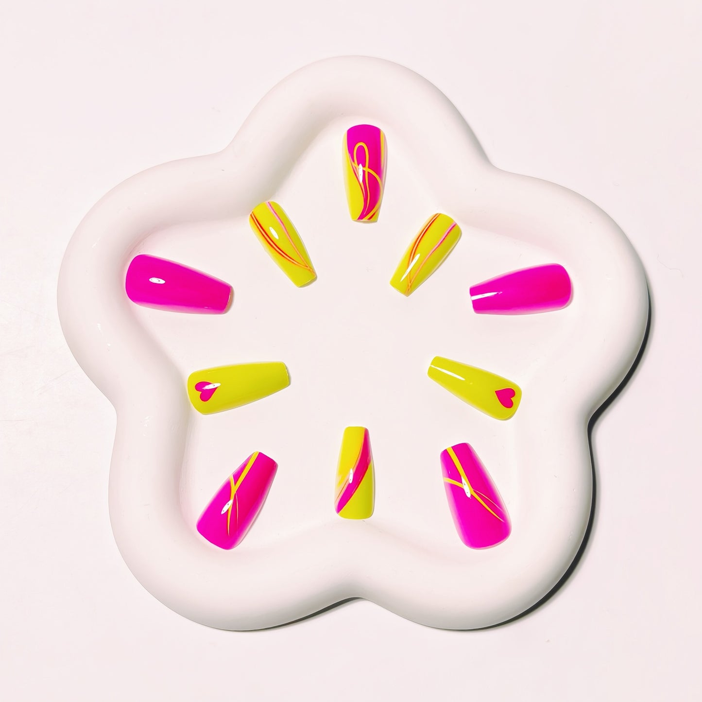 Neon Themed Nail Art Acalora